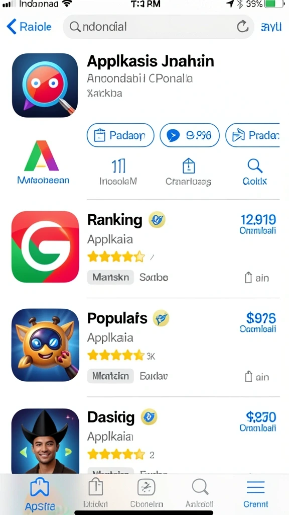 Screenshot menunjukkan tampilan cantik gulungan AQUASLOT.