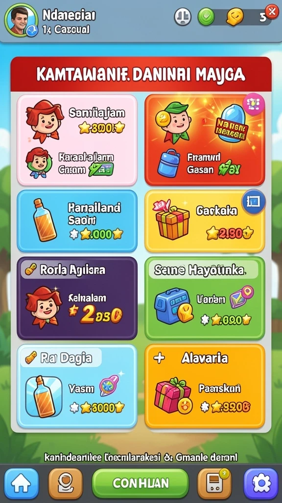 Mode permainan yang beragam dan seru.