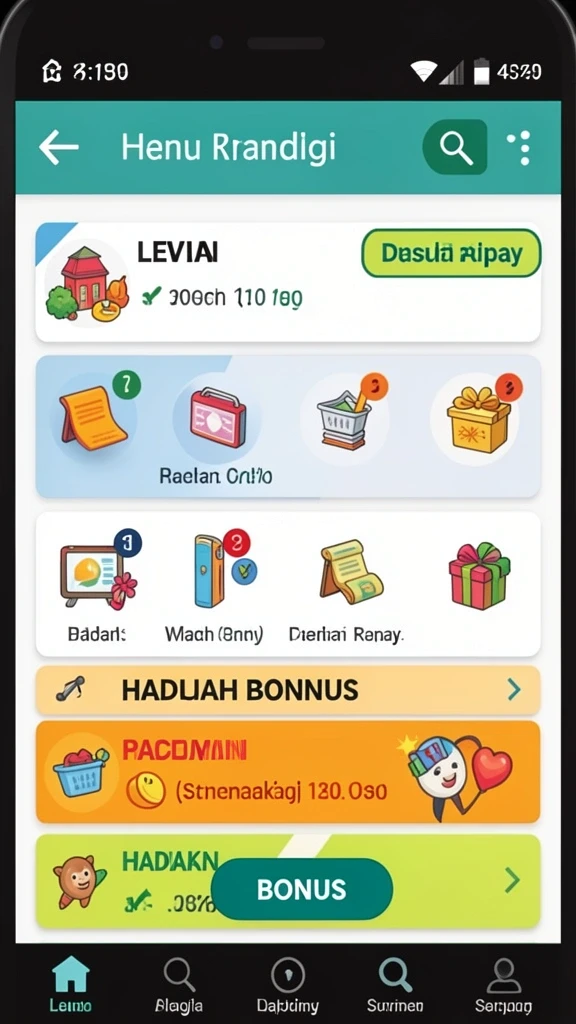 Beragam pilihan permainan untuk dinikmati.