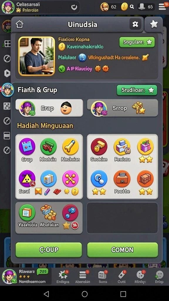 Tampilan permainan yang menarik dan mudah dipahami.