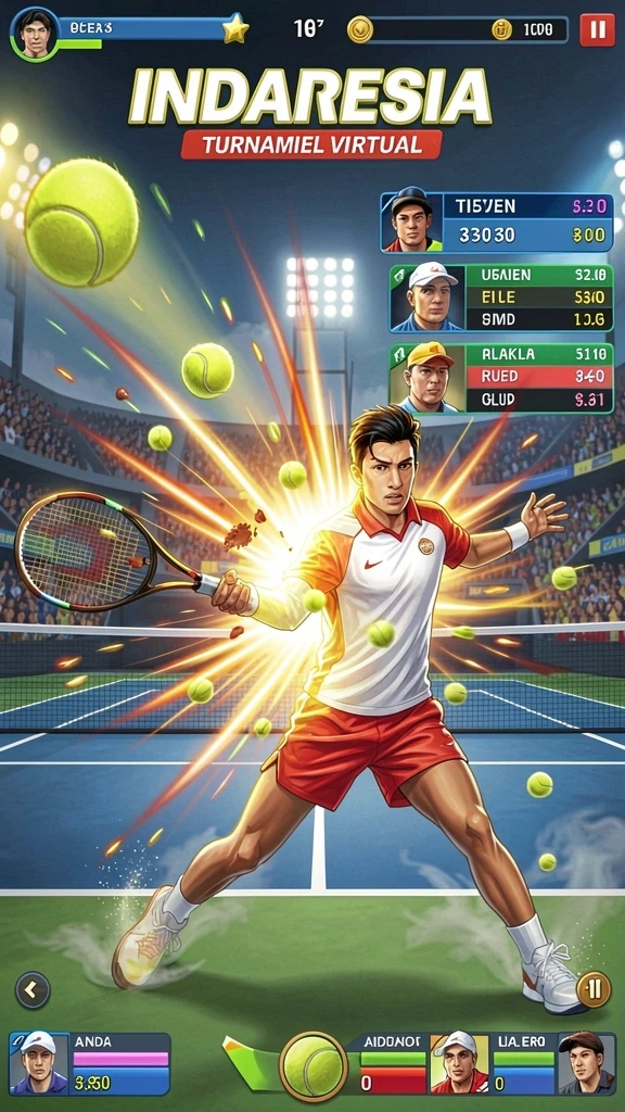 Ilustrasi grafis yang memikat dari level baru.