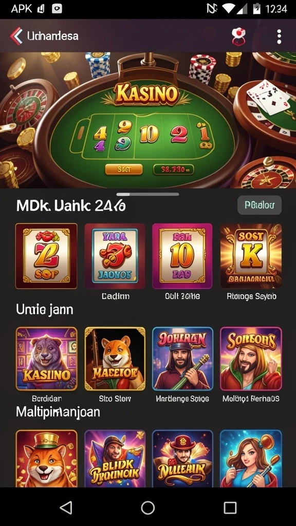 Beragam pilihan permainan judi yang tersedia.