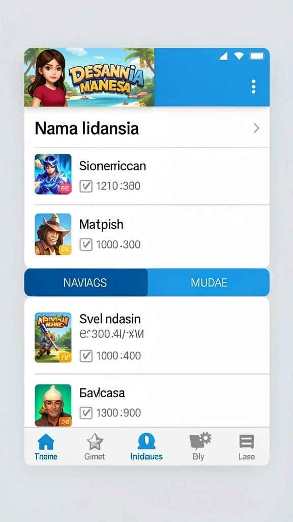 Tangkapan layar memperlihatkan tampilan awal yang menarik.