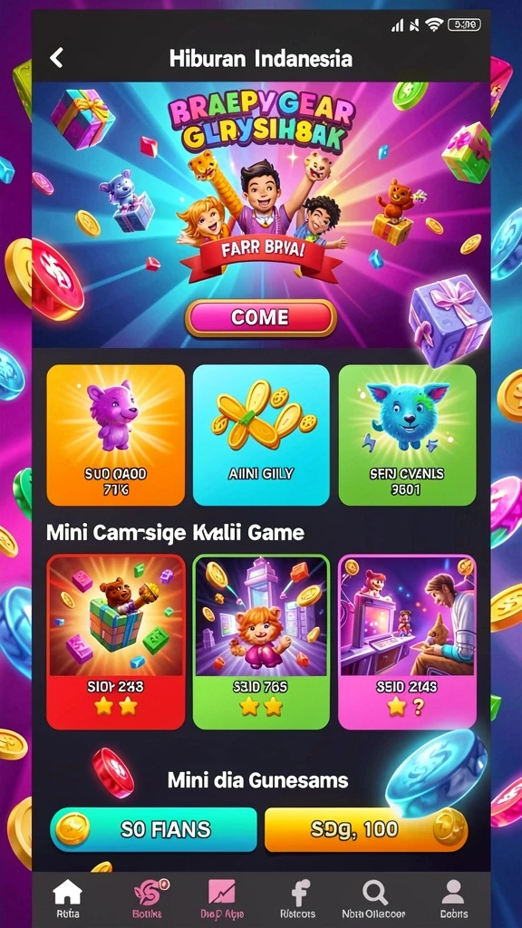 Tangkapan layar hadiah menarik yang dapat dimenangkan.