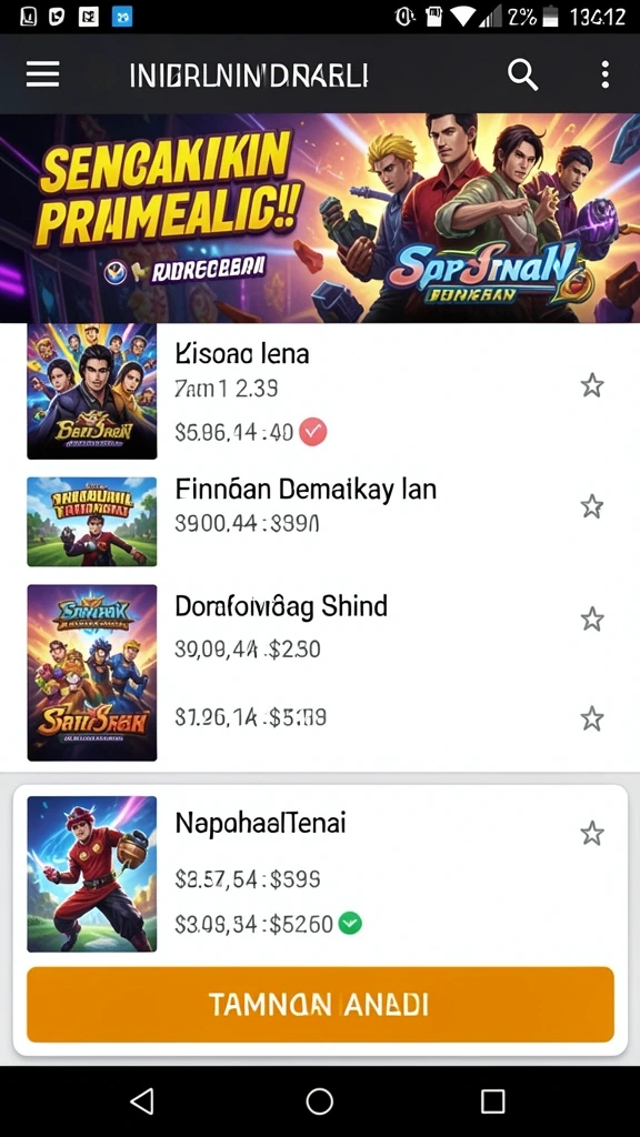 Beragam permainan yang bisa dipilih.
